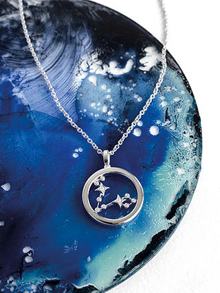 Kit Heath Pisces Constellation Pendant Necklace, Silver