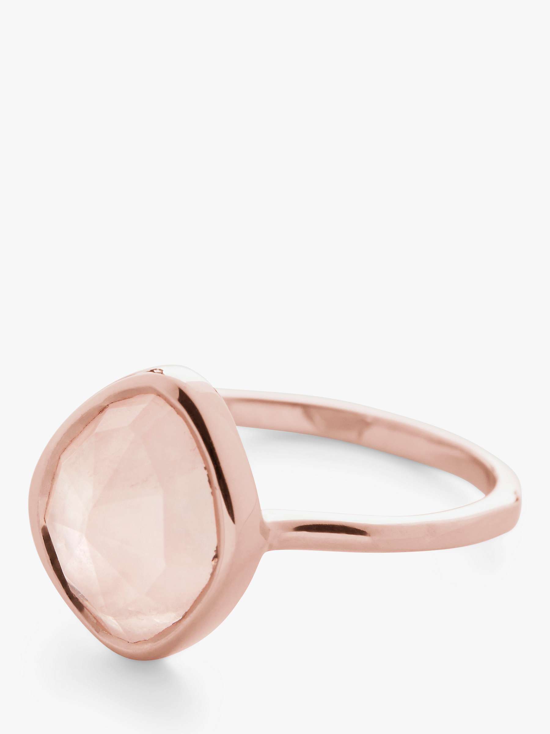 Buy Monica Vinader Siren Nugget Rose Quartz Ring, Rose Gold Online at johnlewis.com