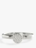 Monica Vinader Mini Button Stacking Ring, Silver