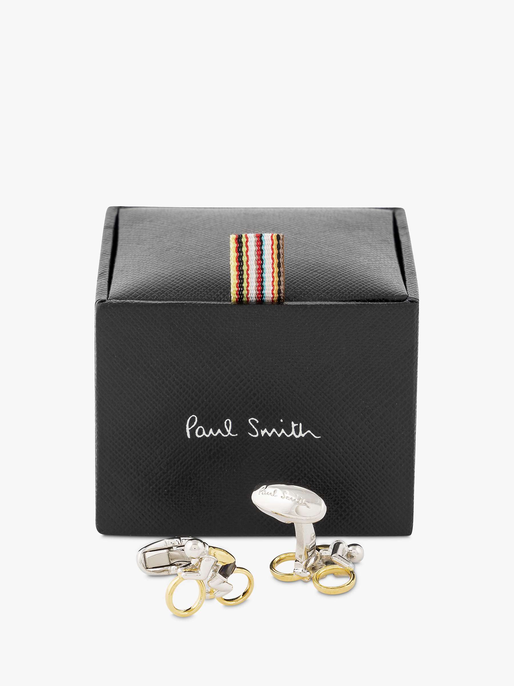 Buy Paul Smith Cyclist Cufflinks, Silver/Gold Online at johnlewis.com