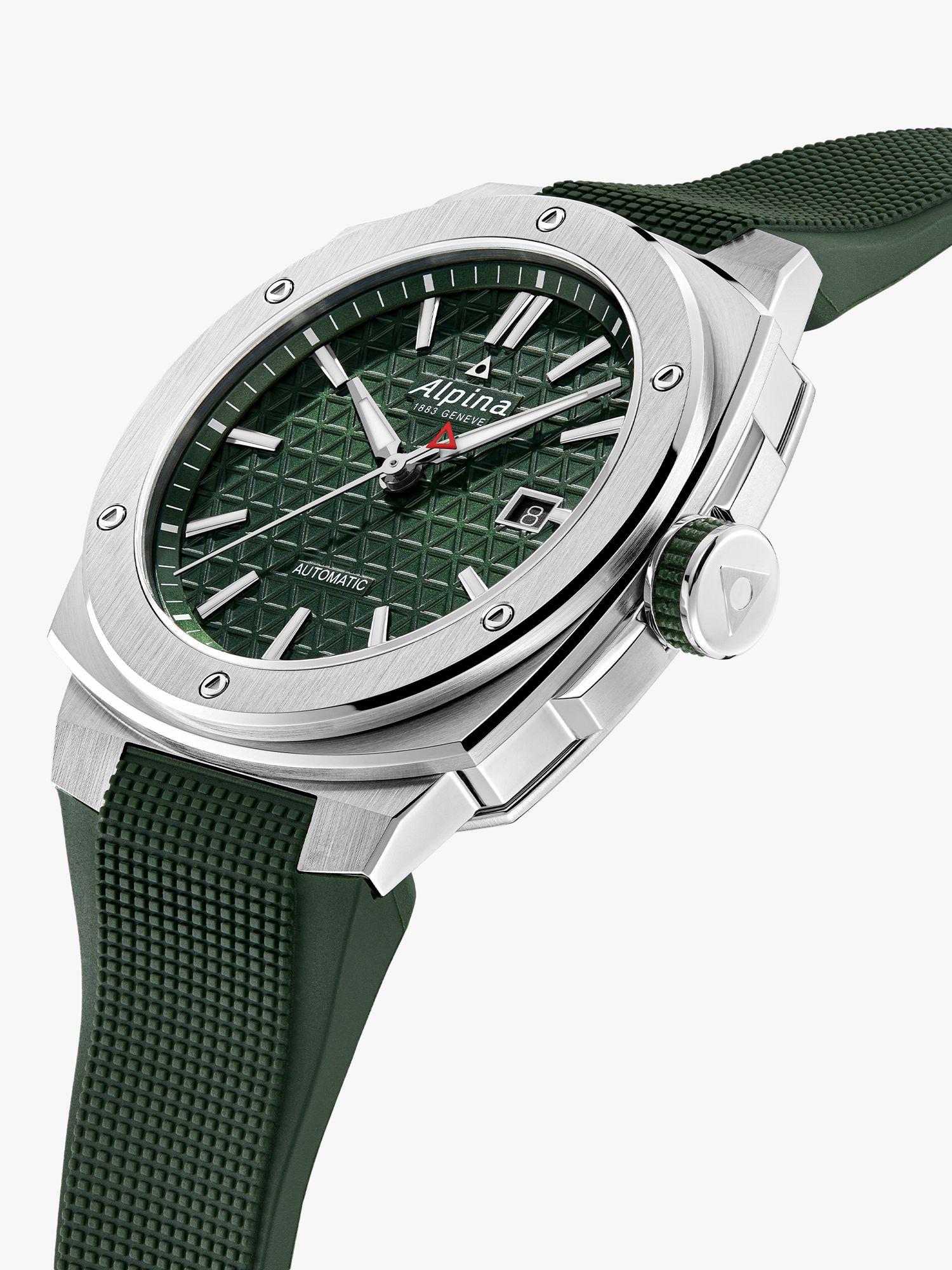 Alpina AL-525GR4AE6 Men's Alpiner Extreme Automatic Silicone Strap Watch, Green