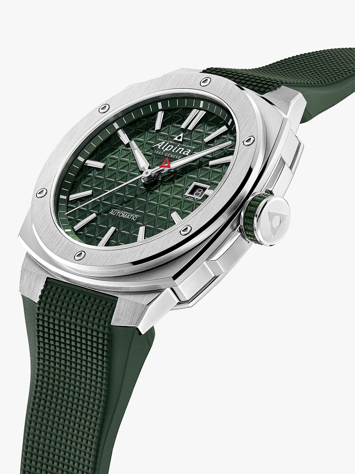 Buy Alpina AL-525GR4AE6 Men's Alpiner Extreme Automatic Silicone Strap Watch, Green Online at johnlewis.com