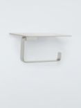 John Lewis Modernist Toilet Roll Holder with Shelf, Silver