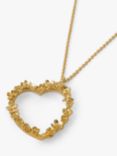Alex Monroe Floral Heart Pendant Necklace, Gold