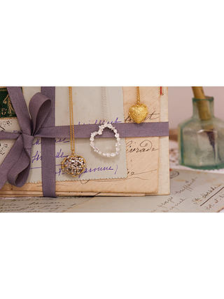 Alex Monroe Floral Heart Pendant Necklace, Gold