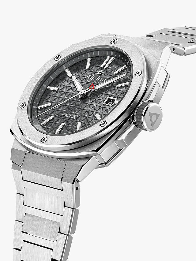 Alpina AL-525 Men's Alpiner Extreme Automatic Bracelet Strap Watch, Silver/Grey