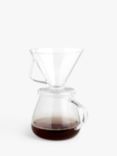 John Lewis Icon Glass Pour Over Coffee Maker, 590ml, Clear