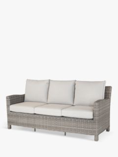KETTLER Palma 3-Seater Garden Sofa, Oyster/Stone