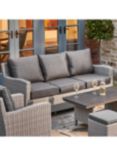 KETTLER Palma 3-Seater Garden Sofa, White Wash/Grey Taupe