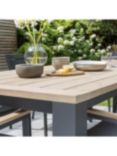 KETTLER Elba Rectangular Garden Dining Table, FSC-Certified (Teak Wood), 220cm, Grey/Natural