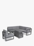 Menos by KETTLER Versa 5-Seat Corner Garden High-Low Table & Chairs Set, Grey