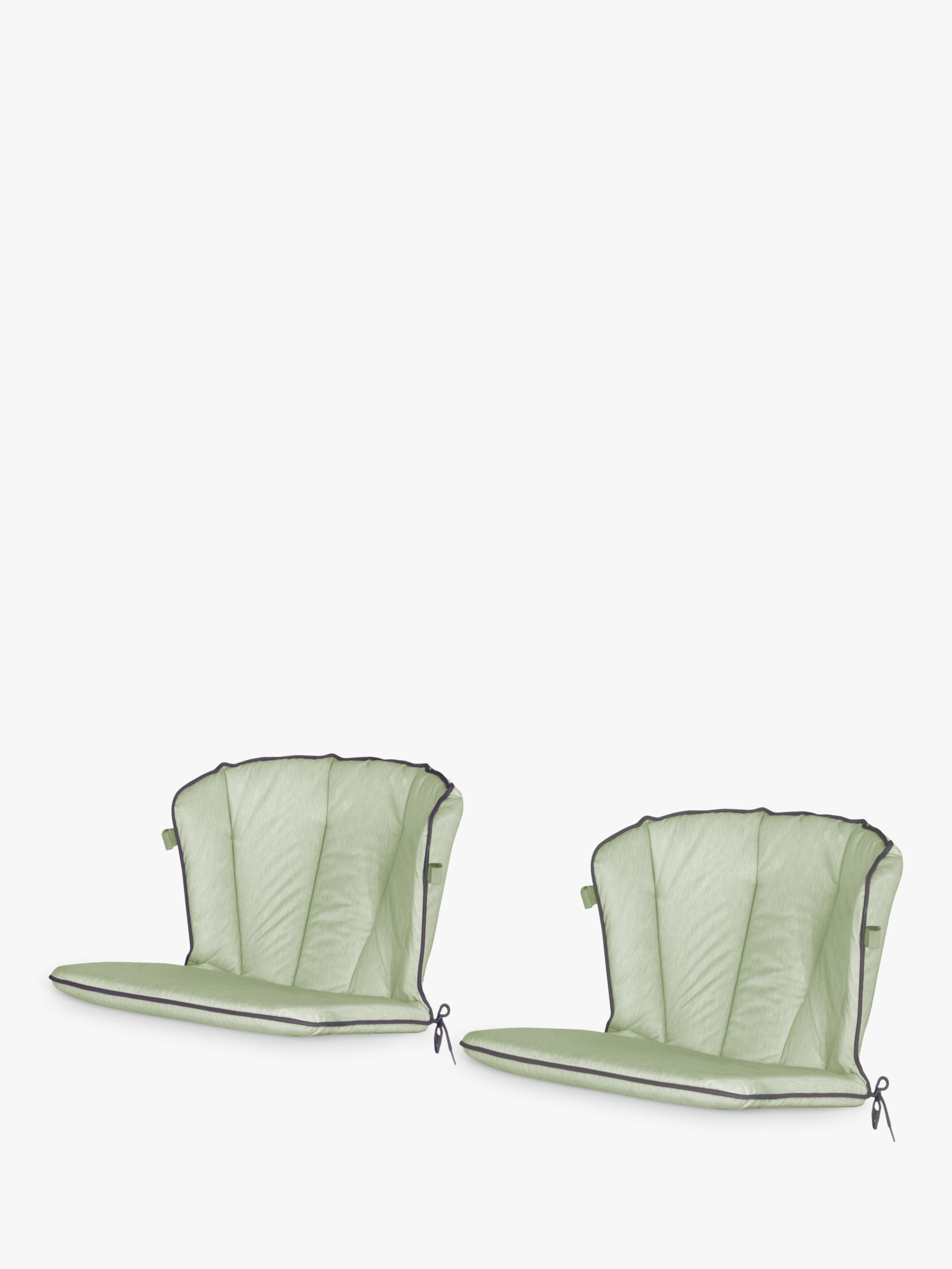 John Lewis Henley by KETTLER Round Chair Cushion, Set of 2, Sage