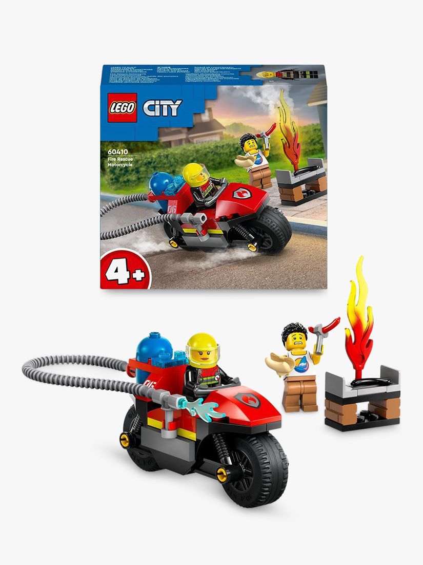 A man is on 2025 fire in lego city