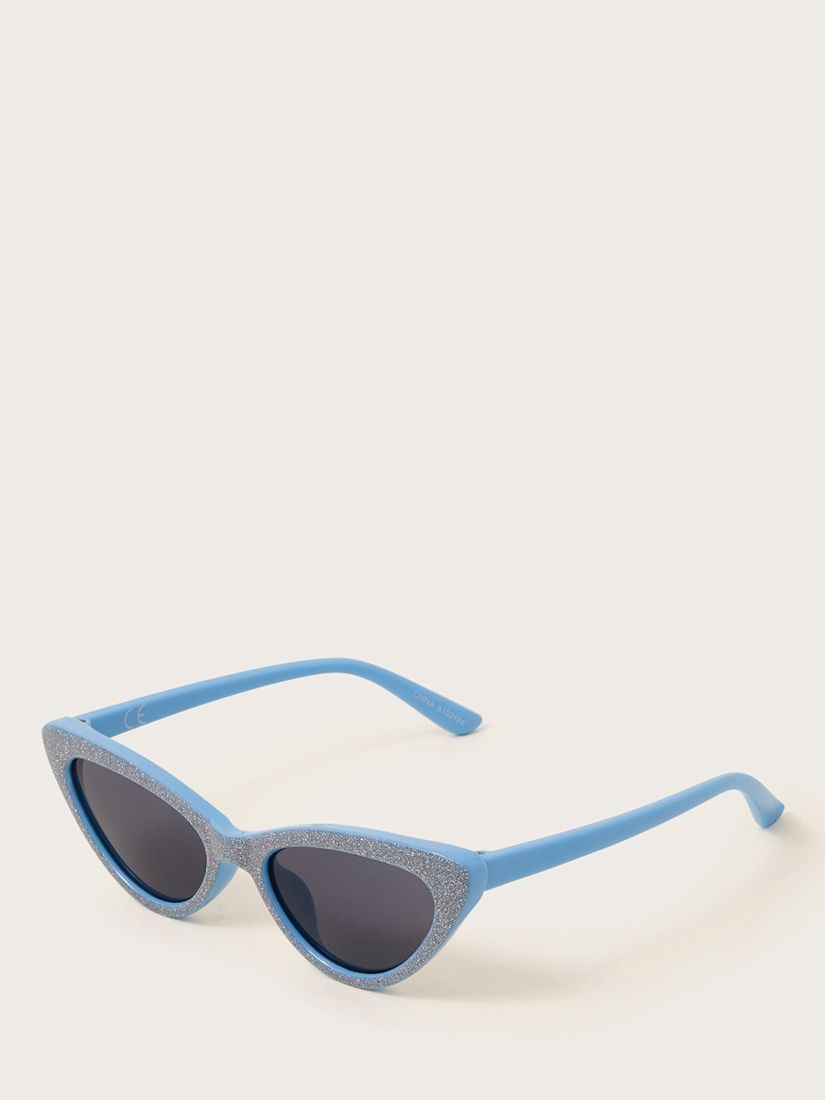 Monsoon Kids' Cat Eye Sunglasses, Blue at John Lewis & Partners