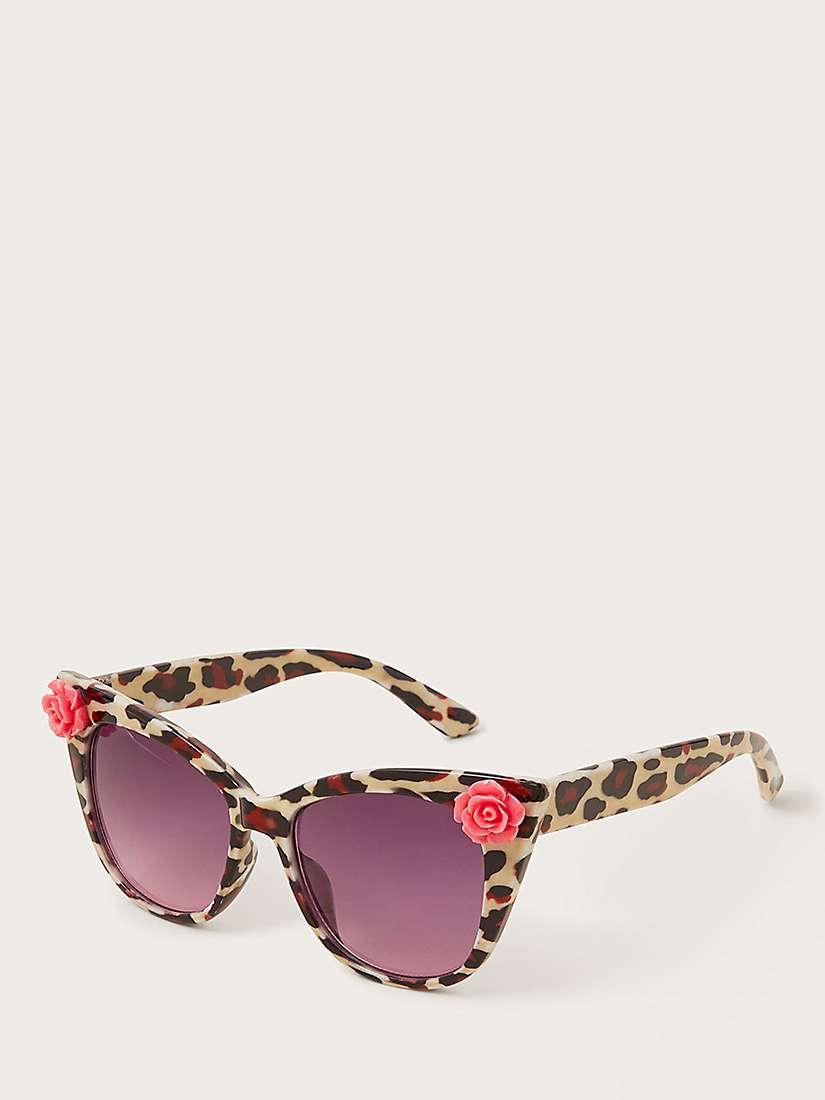 Buy Monsoon Kids' Cat's Eye Leopard Sunglasses, Brown Online at johnlewis.com