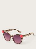 Monsoon Kids' Cat's Eye Leopard Sunglasses, Brown