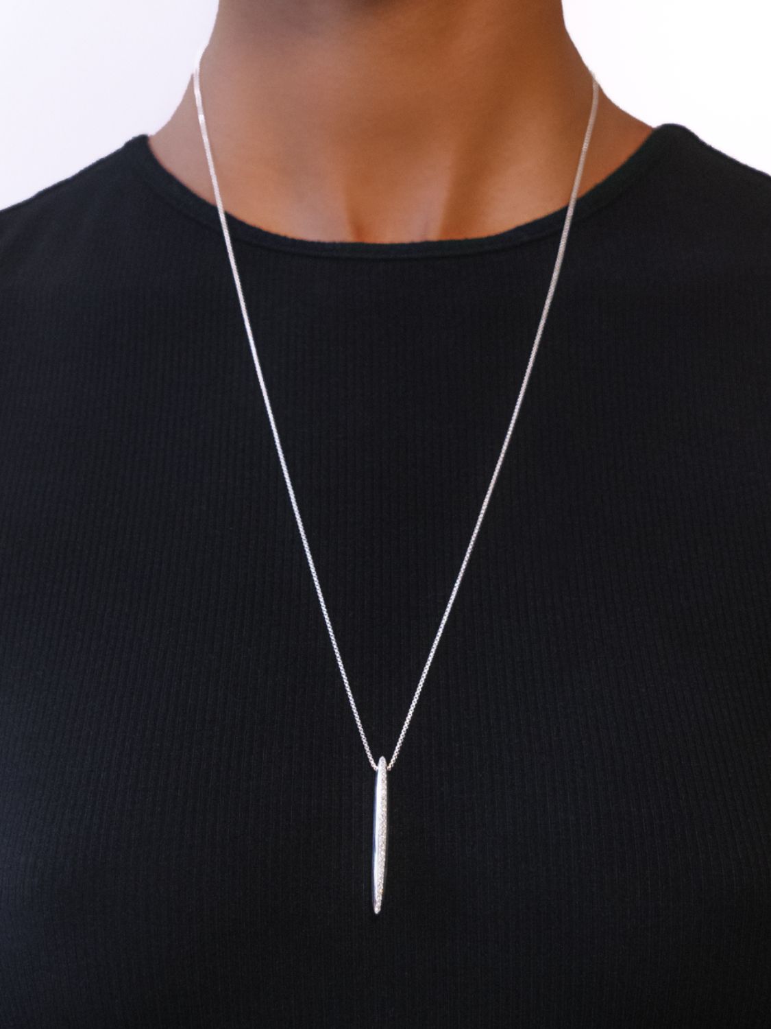 Buy Lauren Ralph Lauren Crystal Drop Pendant Necklace, Silver Online at johnlewis.com