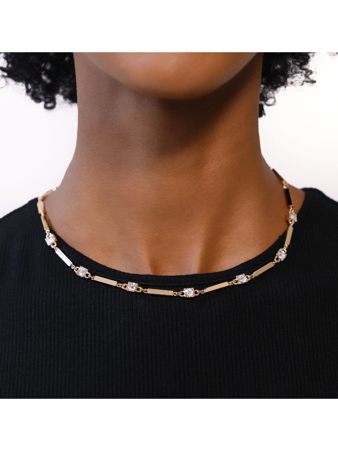 Buy Lauren Ralph Lauren Annalise Crystal Collar Necklace, Gold Online at johnlewis.com