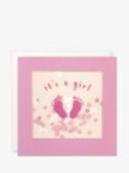 James Ellis Stevens Girl Pink Feet Shakies Greeting Card