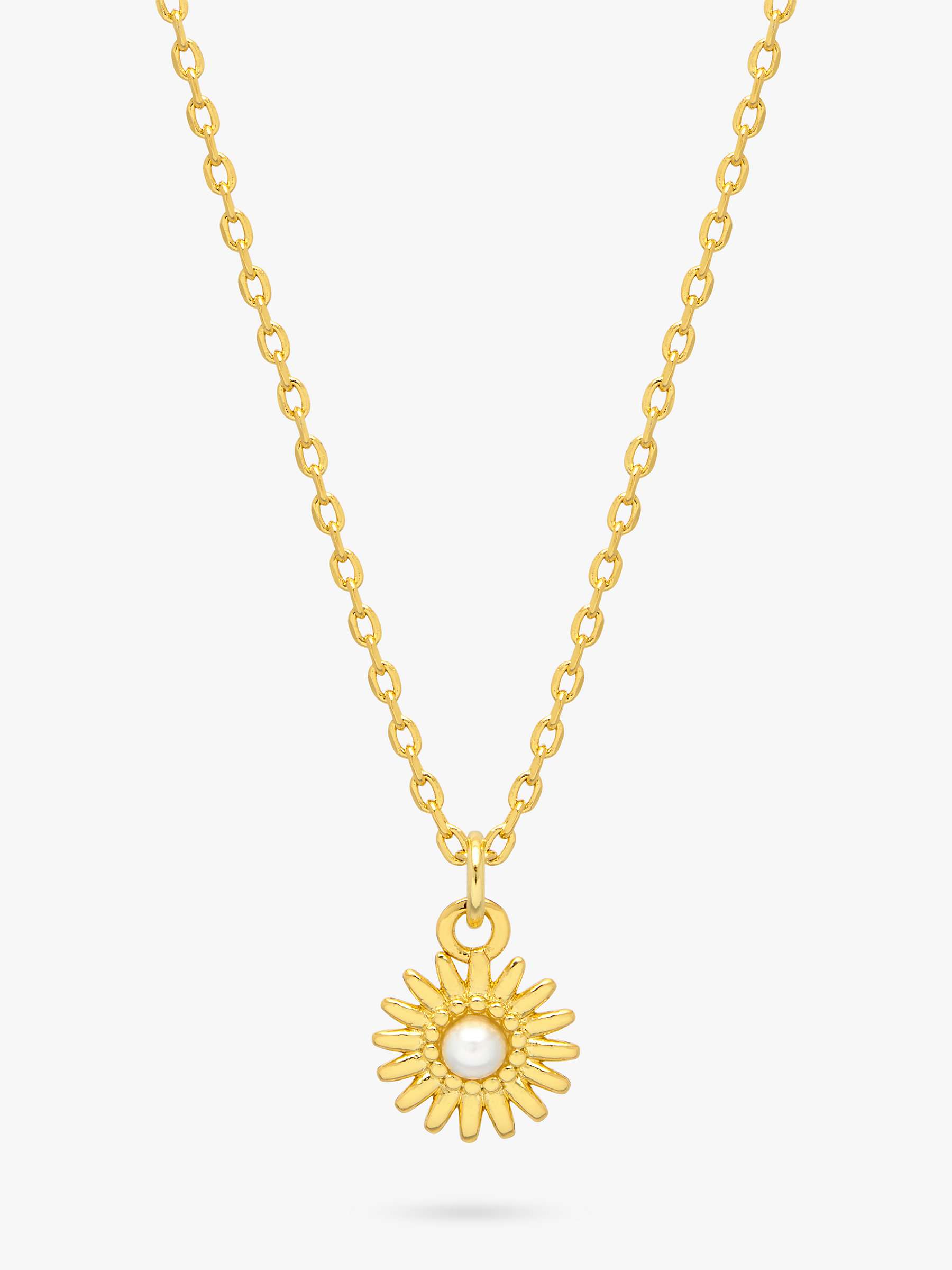 Buy Estella Bartlett Wonderful Mum Flower Necklace, Gold Online at johnlewis.com