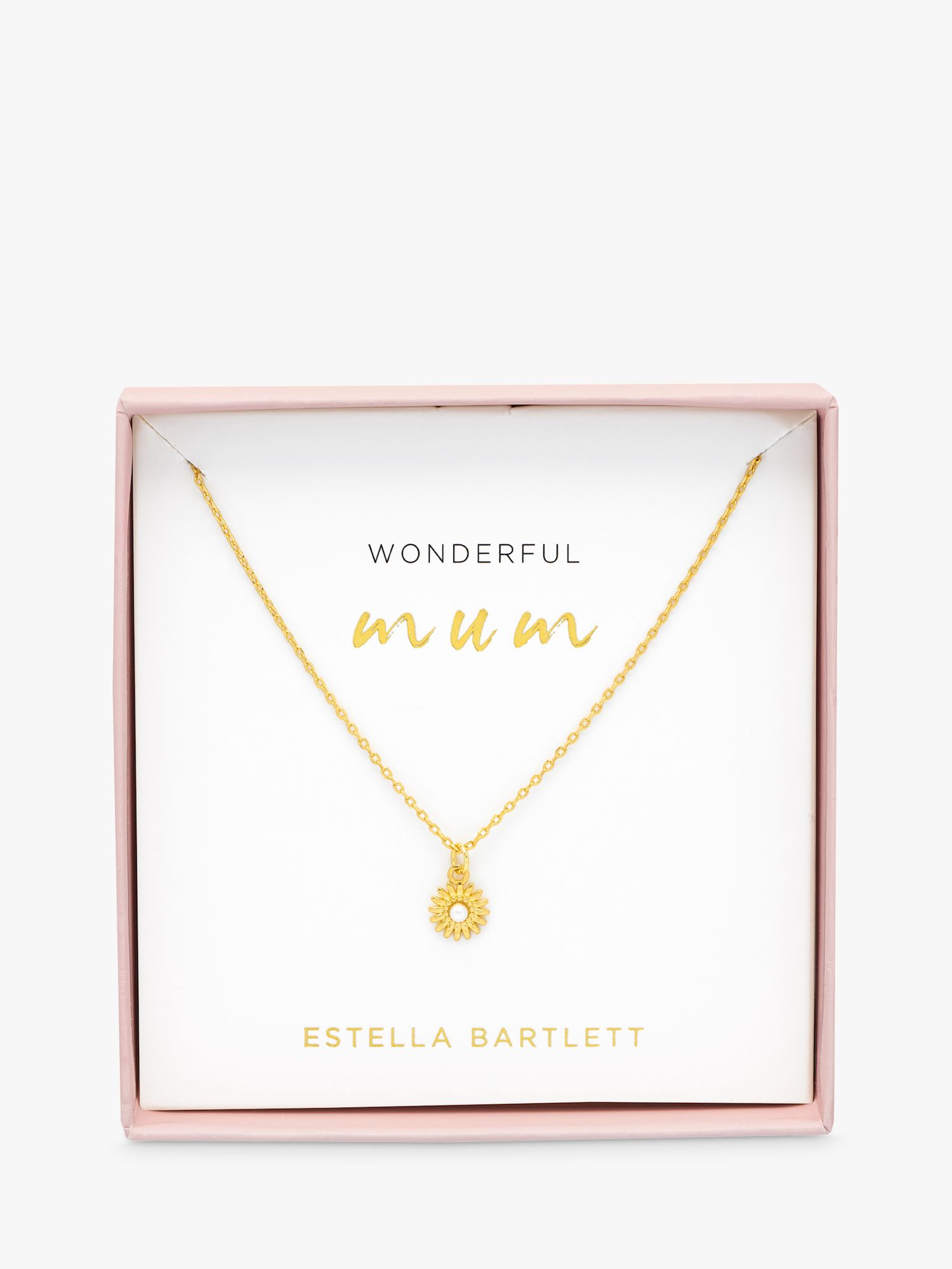Estella Bartlett Wonderful Mum Flower Necklace, Gold