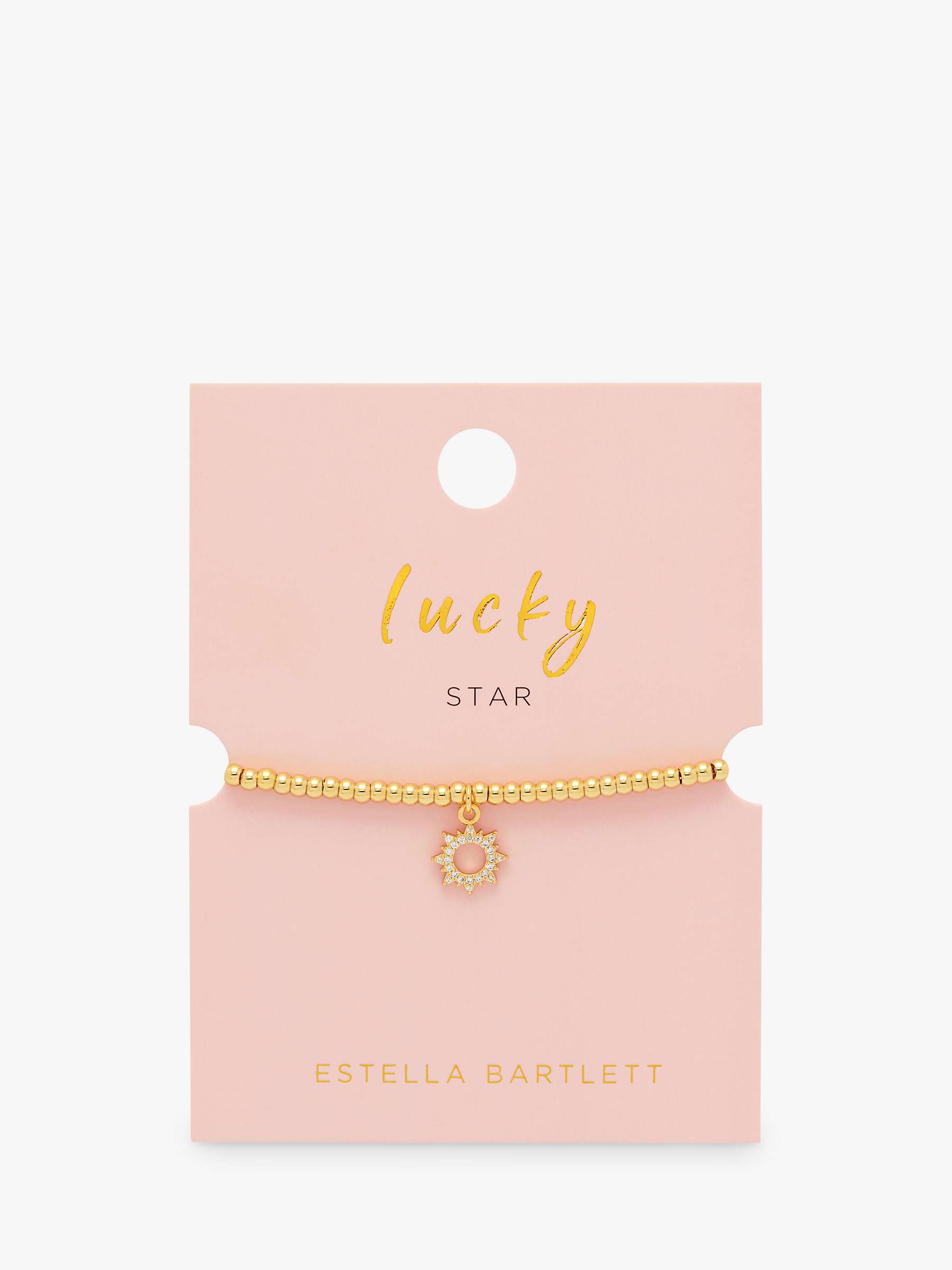Buy Estella Bartlett Lucky Star Cubic Zirconia Bracelet, Gold Online at johnlewis.com