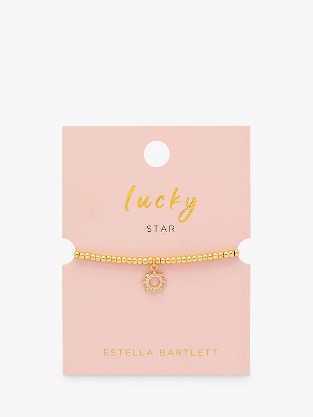 Estella Bartlett Lucky Star Cubic Zirconia Bracelet, Gold