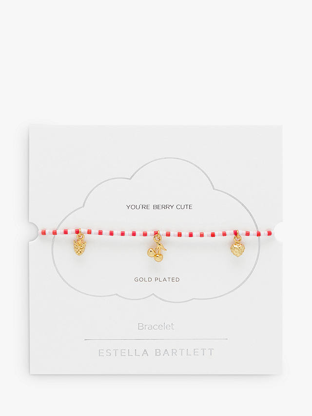Estella Bartlett Fruity Miyuki Bracelet, Gold/Multi