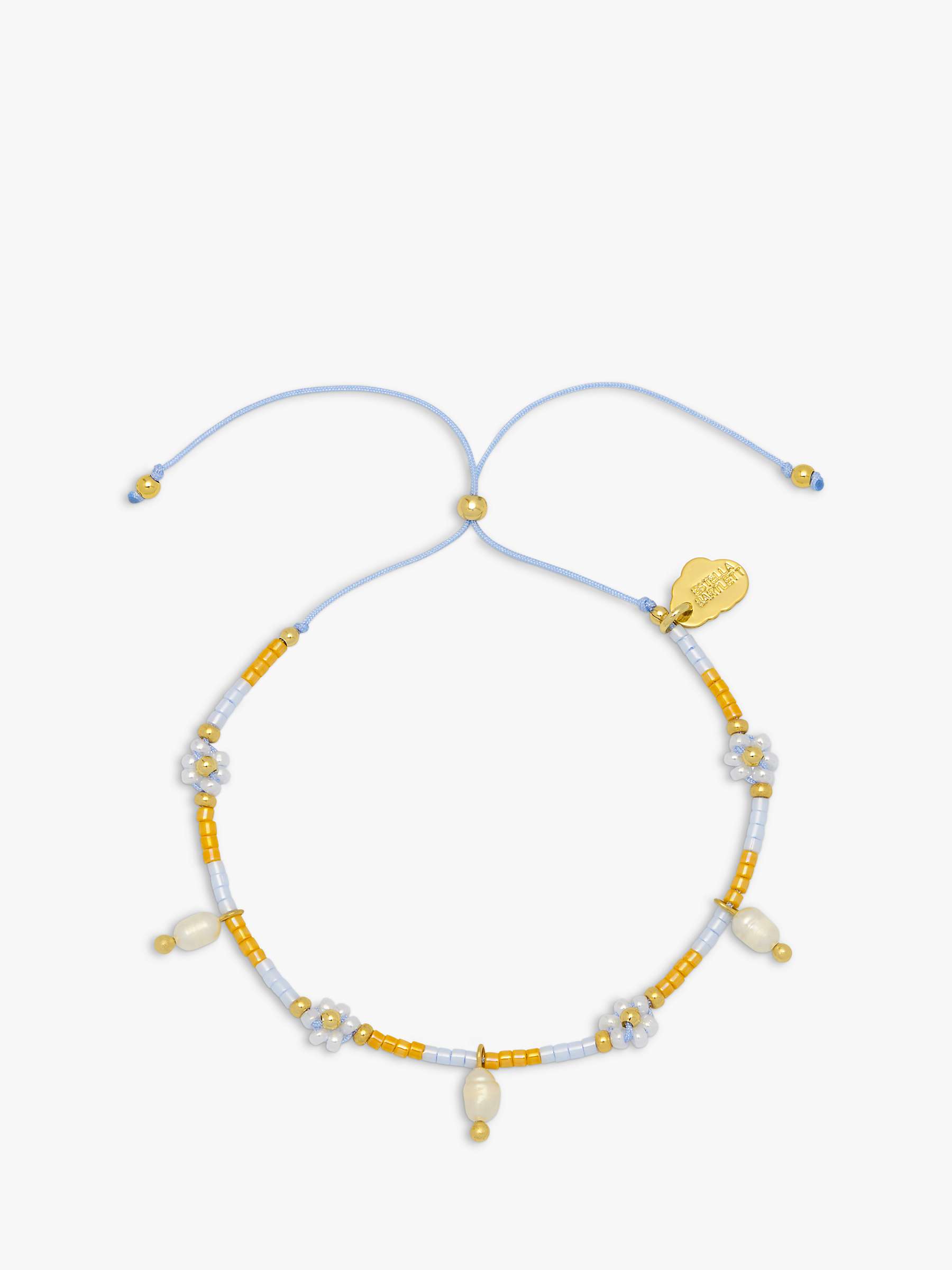 Buy Estella Bartlett Freshwater Pearl Flower Beaded Bracelet, Gold/Multi Online at johnlewis.com