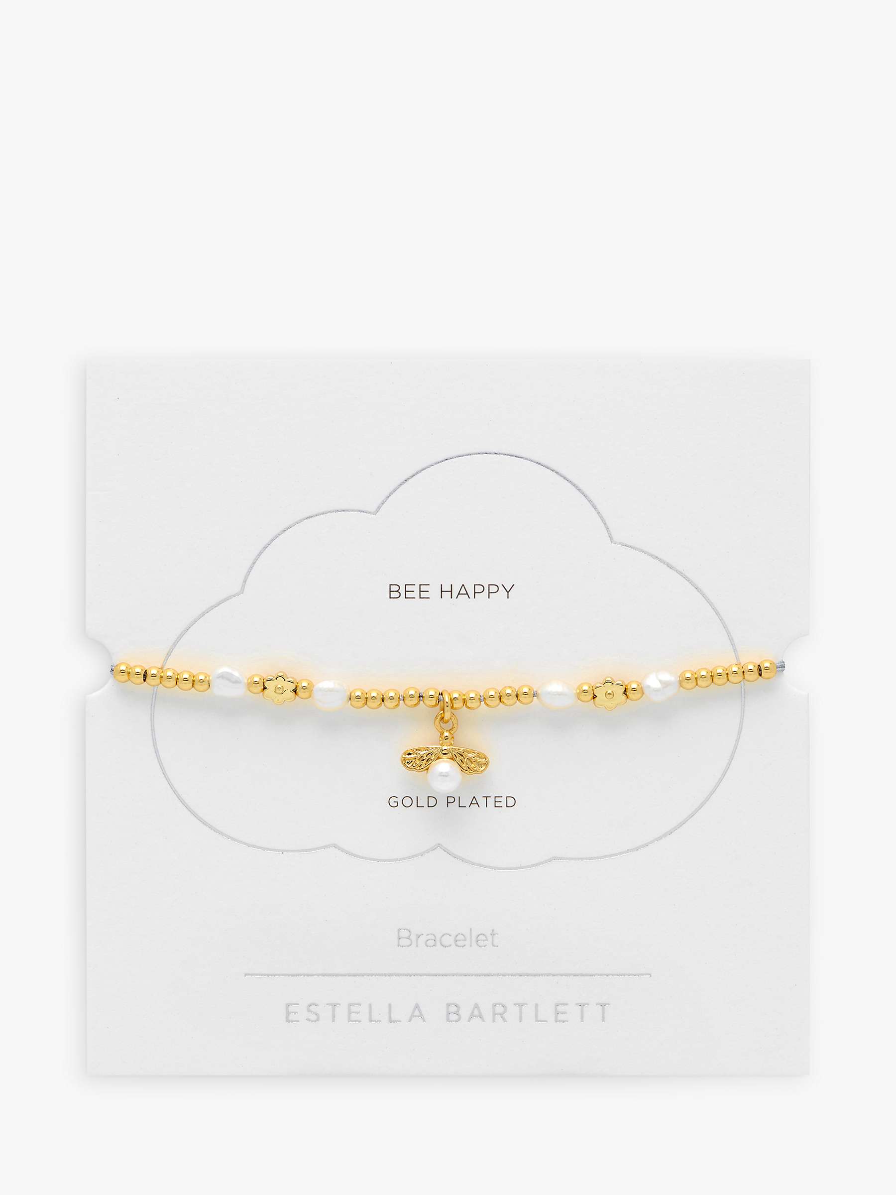 Buy Estella Bartlett Louise Pearl Bee Bracelet, Gold Online at johnlewis.com