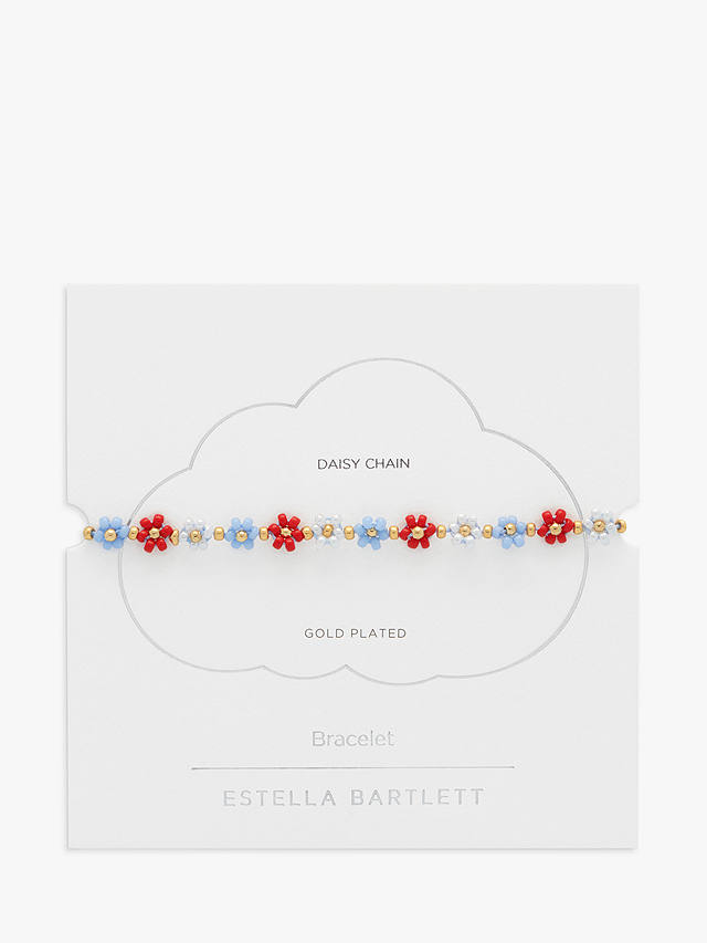 Estella Bartlett Daisy Chain Bracelet, Gold/Multi
