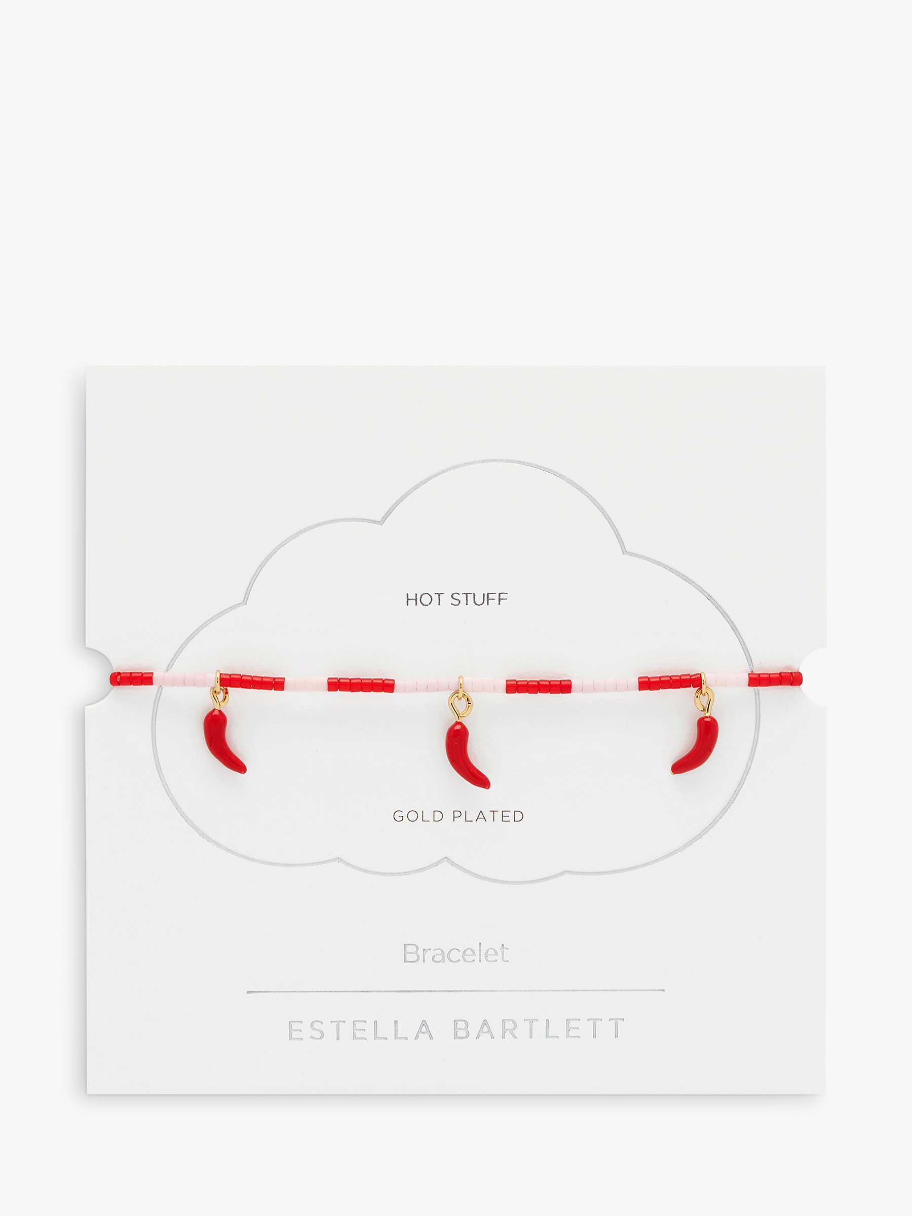 Buy Estella Bartlett Enamel Chilli Miyuki Bracelet, Gold/Multi Online at johnlewis.com