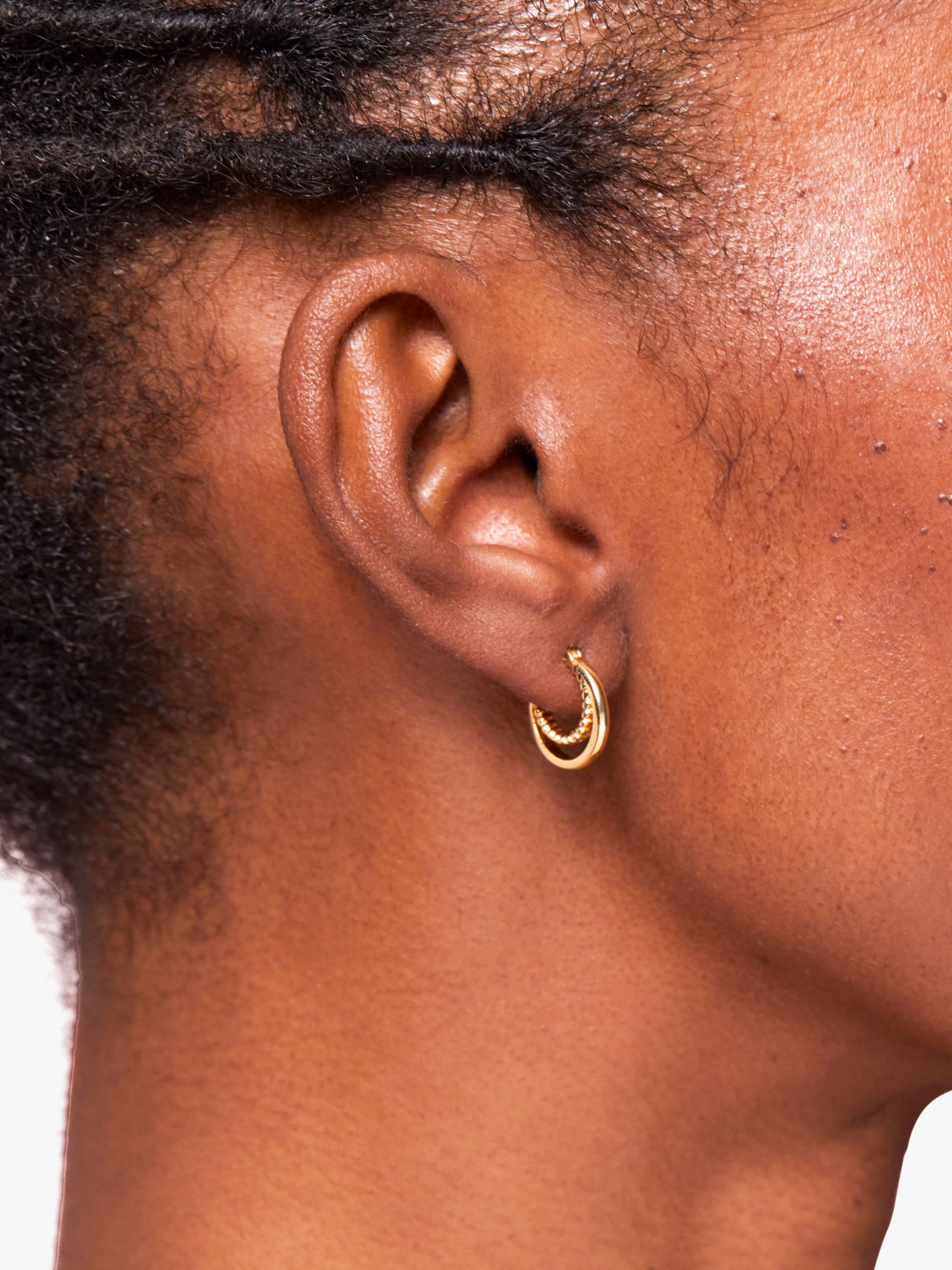 Buy Estella Bartlett Double Twisted Hoop Earrings, Gold Online at johnlewis.com