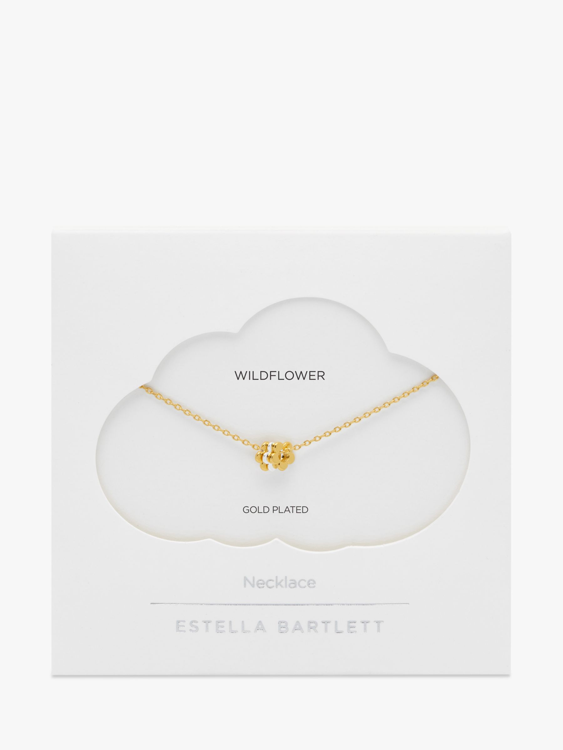 Estella Bartlett Multi Flower Bead Necklace, Gold at John Lewis & Partners