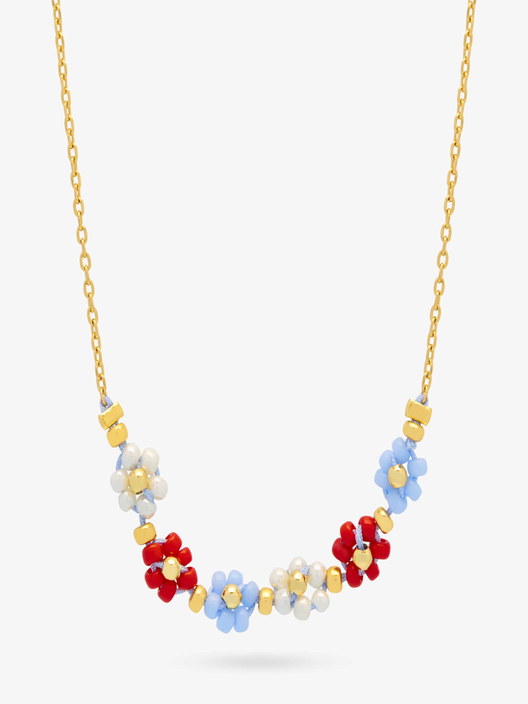 Estella Bartlett Daisy Chain Necklace, Gold/Multi