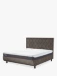 TEMPUR® Arc™ Ottoman Storage Quilted Upholstered Bed Frame, King Size, Warm Stone