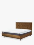 TEMPUR® Arc™ Ottoman Storage Quilted Upholstered Bed Frame, King Size, Brown