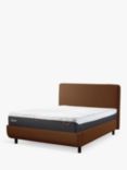 TEMPUR® Arc Ottoman Storage Luxury Upholstered Bed Frame, Super King Size, Brown