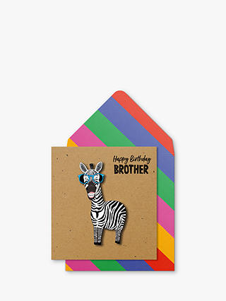 Tache Crafts Zebra Brother Birthday Card