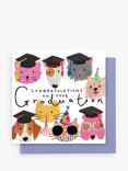Stop the Clock Design Cats & Dogs Graduation Card