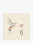 The Proper Mail Company Floral Hummingbird Birthday Card