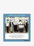 Woodmansterne Five Men At The Bar 50th Birthday Card