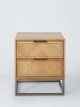 John Lewis Estate 2 Drawer Bedside Table, Natural