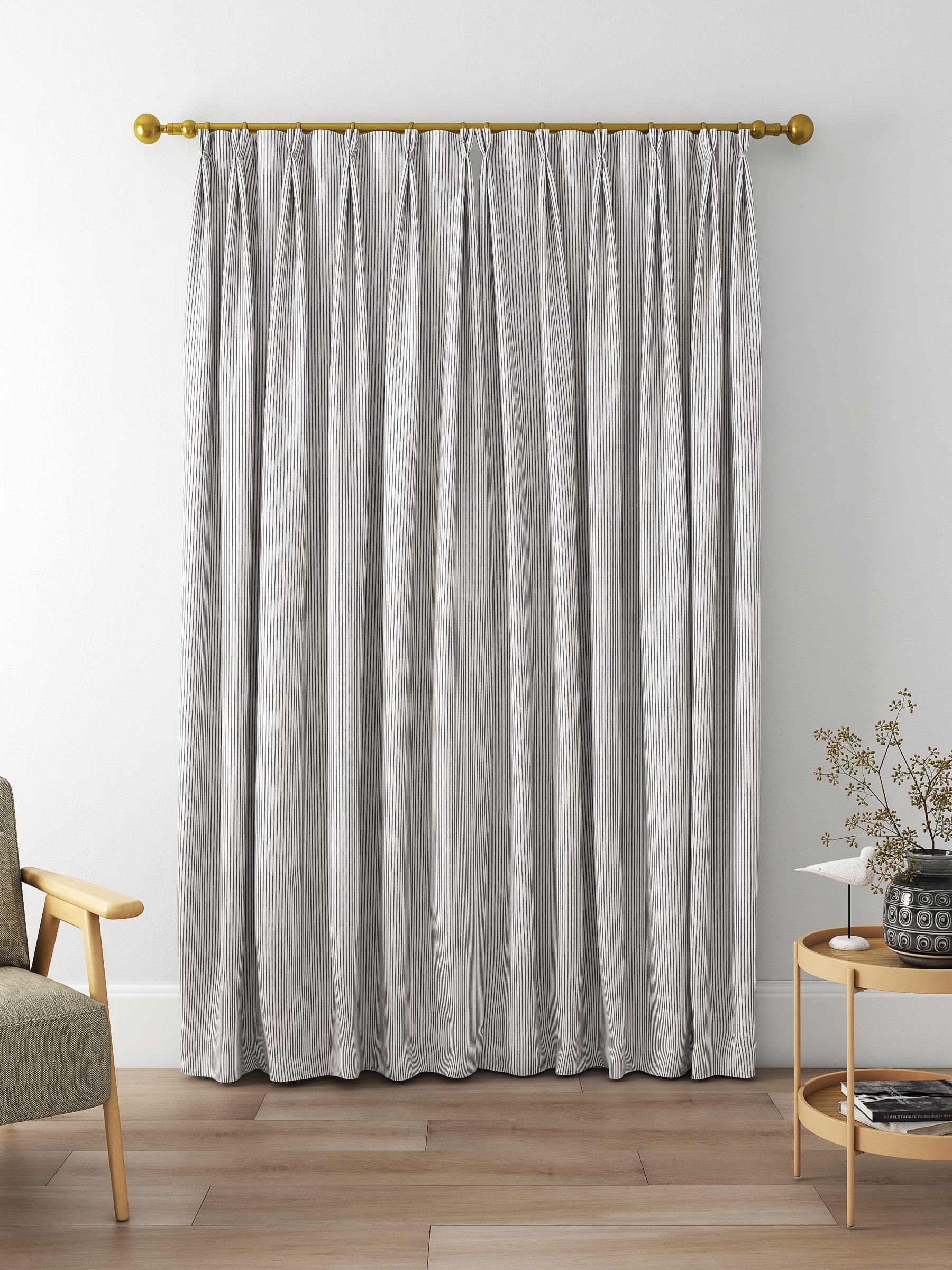Clarke & Clarke Sutton Made to Measure Curtains, Charcoal