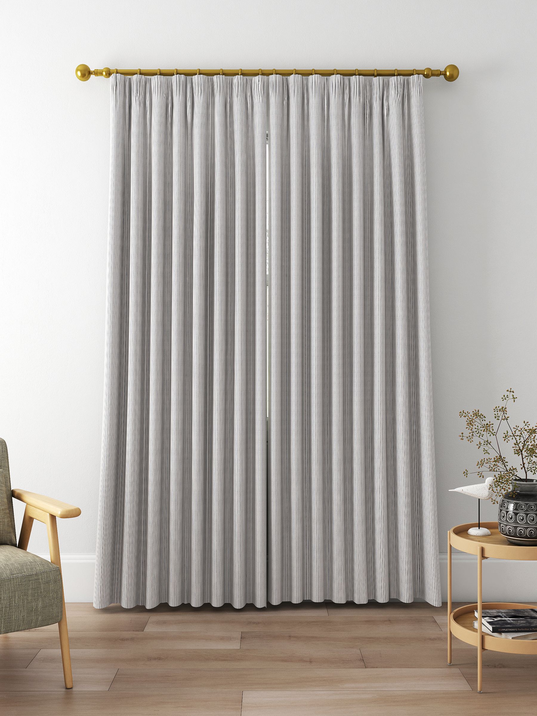 Clarke & Clarke Sutton Made to Measure Curtains, Charcoal