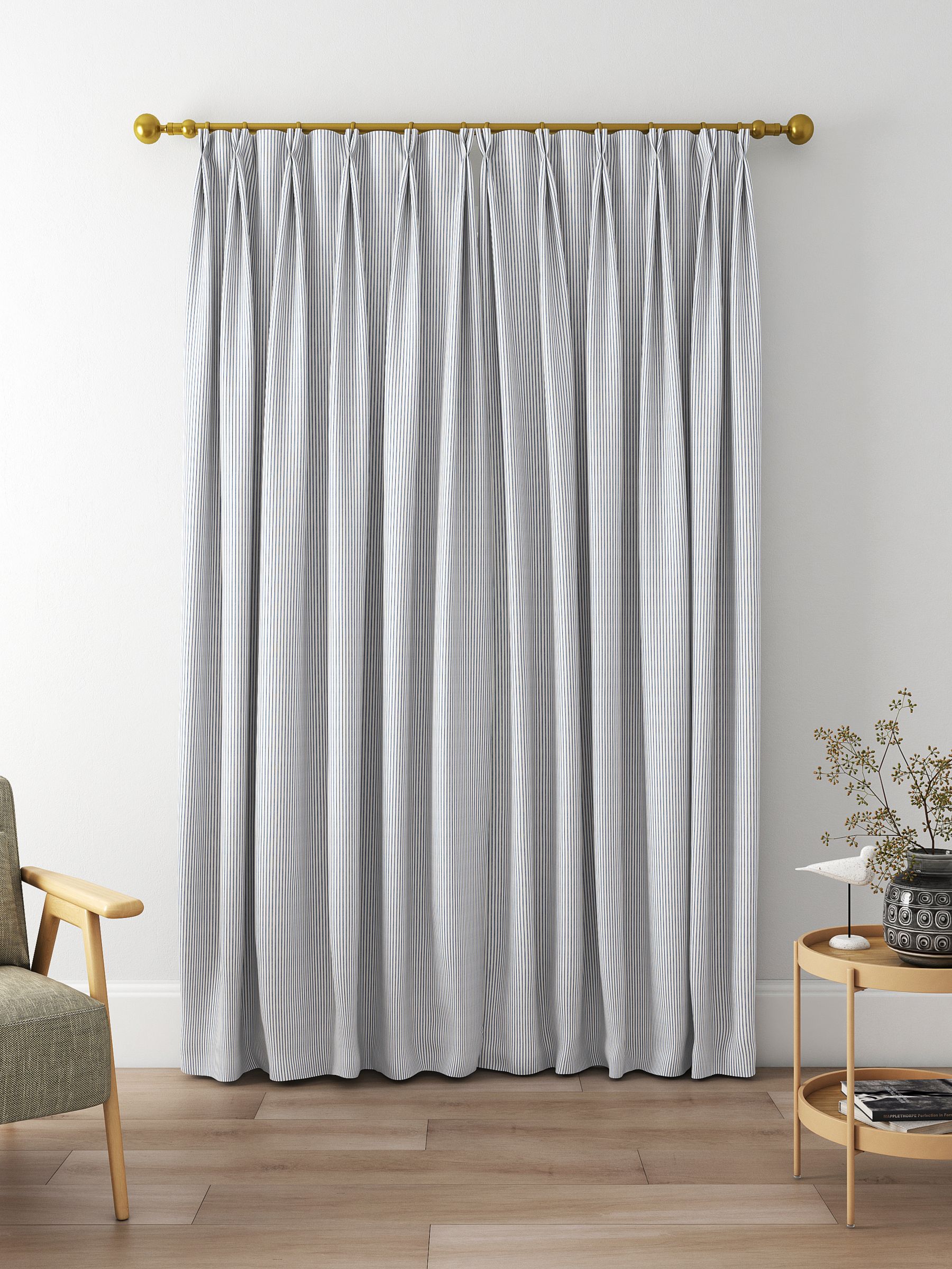 Clarke & Clarke Sutton Made to Measure Curtains, Navy