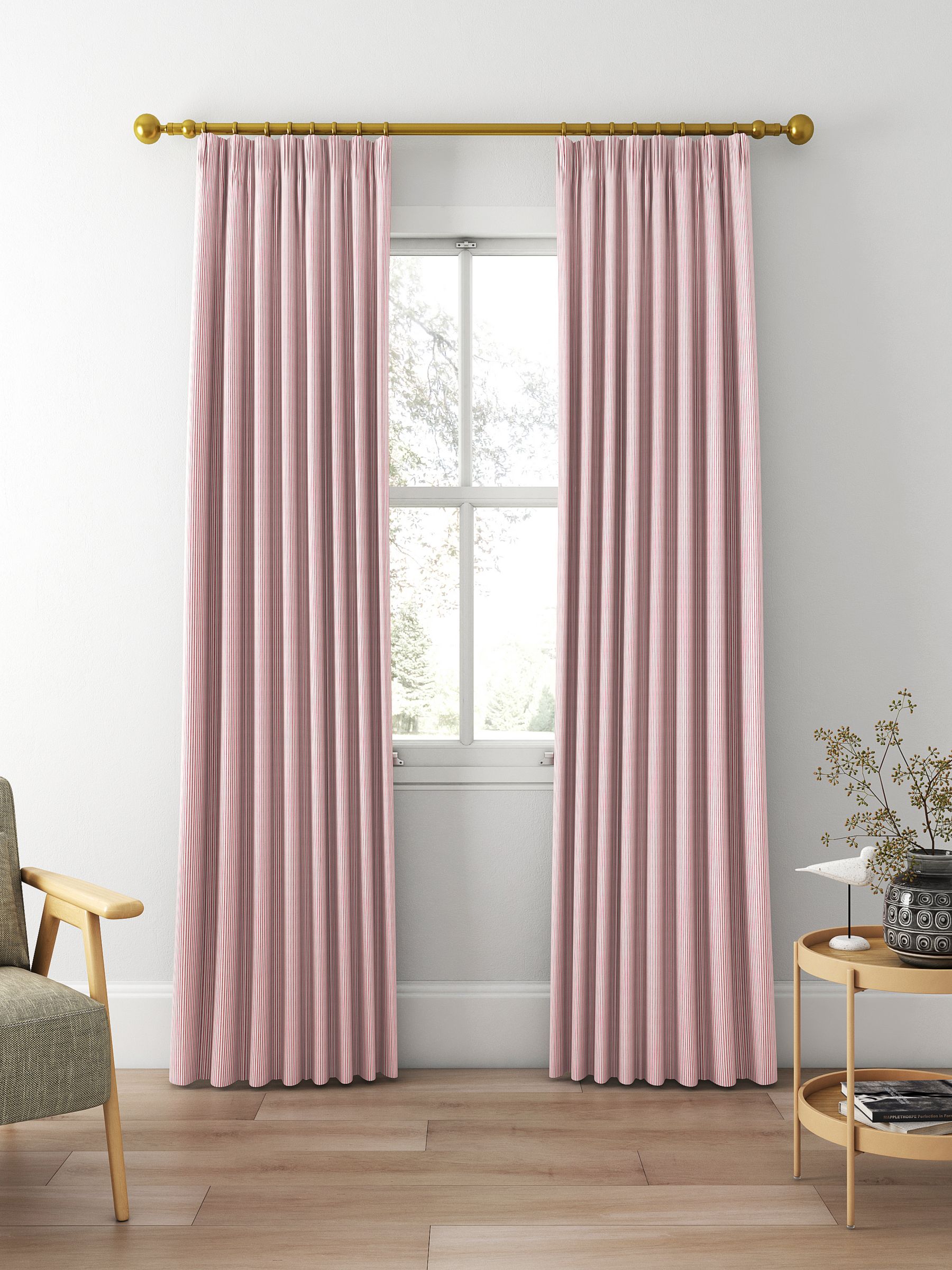 Clarke & Clarke Sutton Made to Measure Curtains, Red