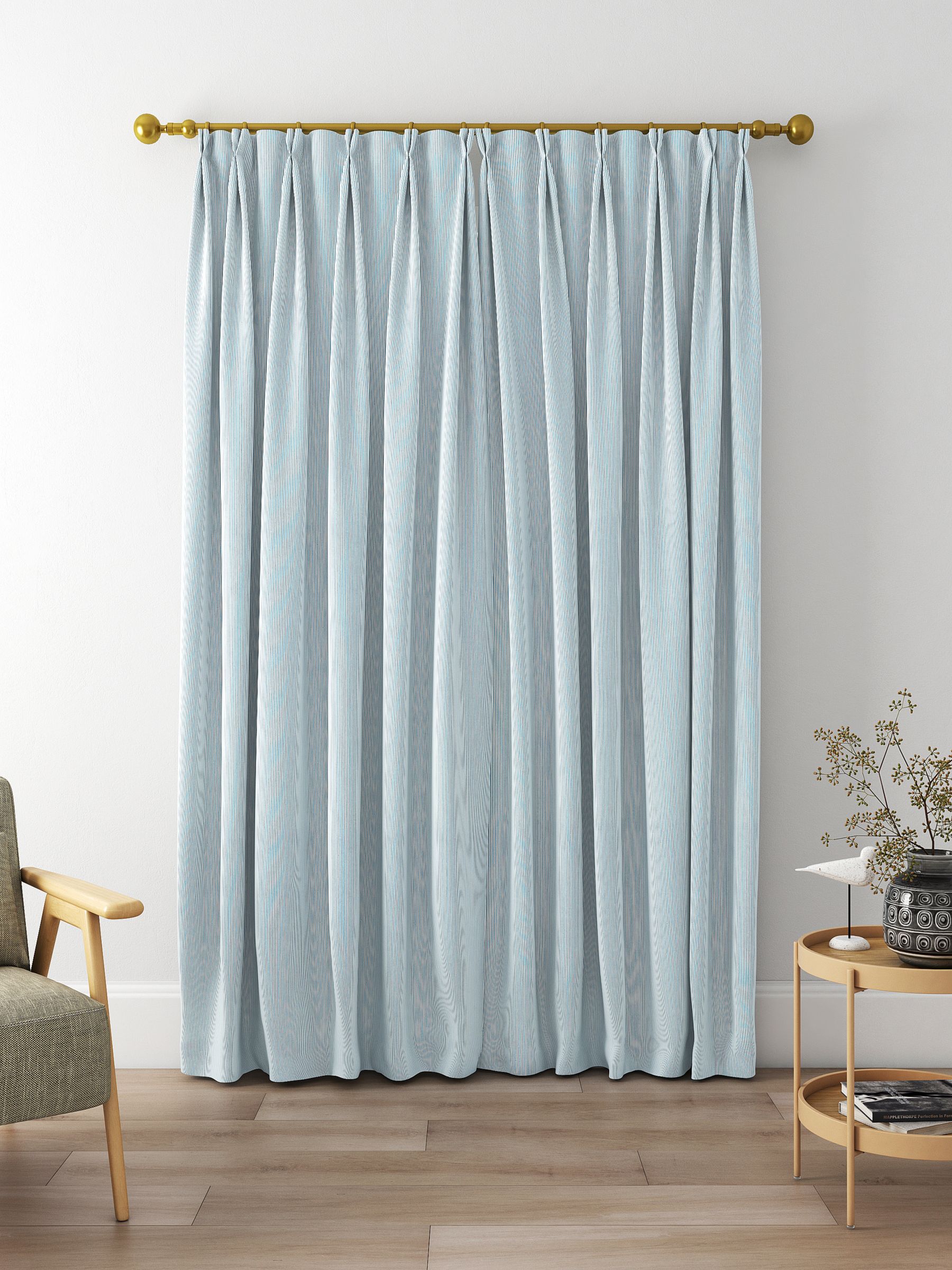 Clarke & Clarke Breton Made to Measure Curtains, Chambray