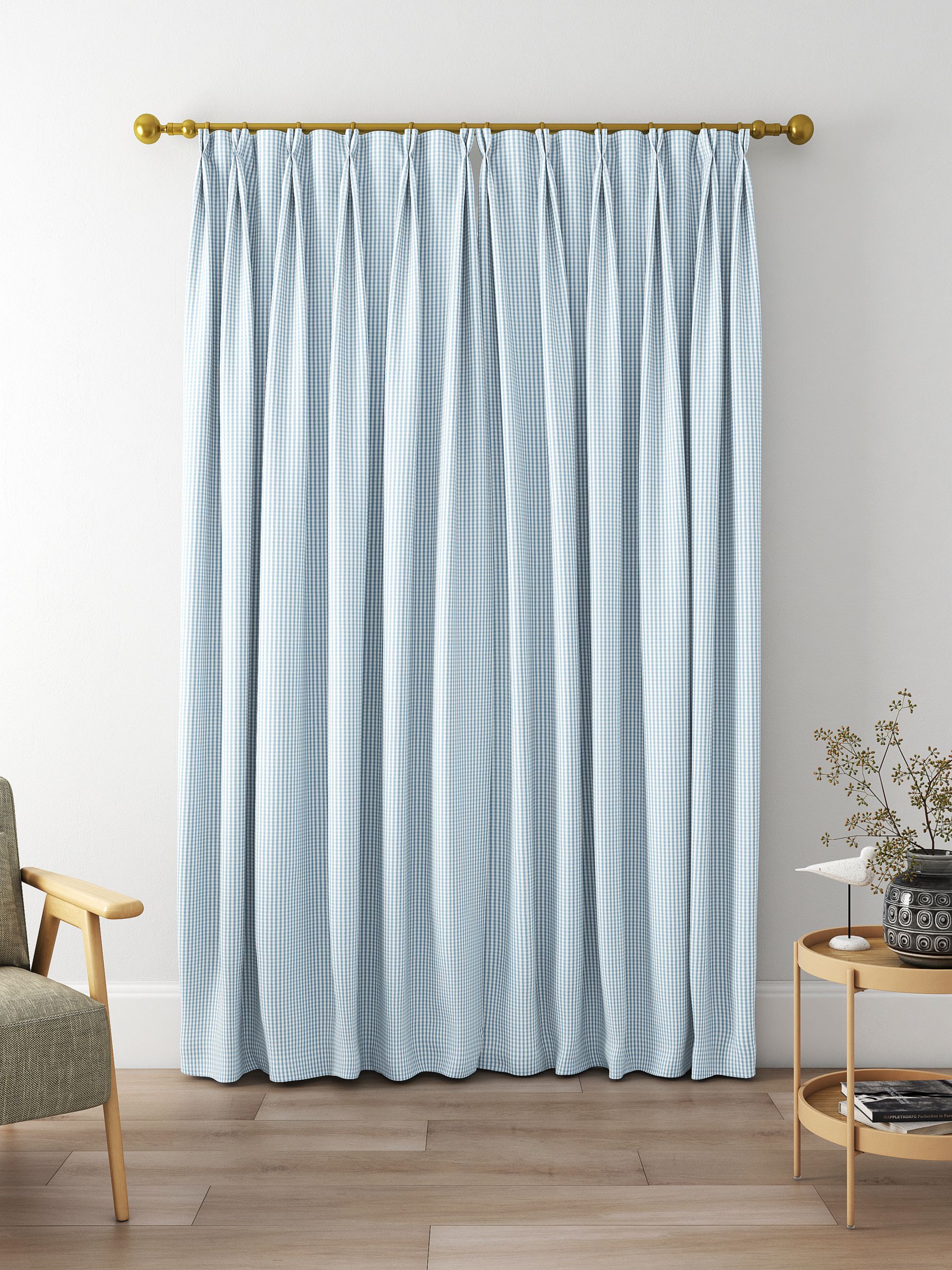 Clarke & Clarke Windsor Made to Measure Curtains, Chambray