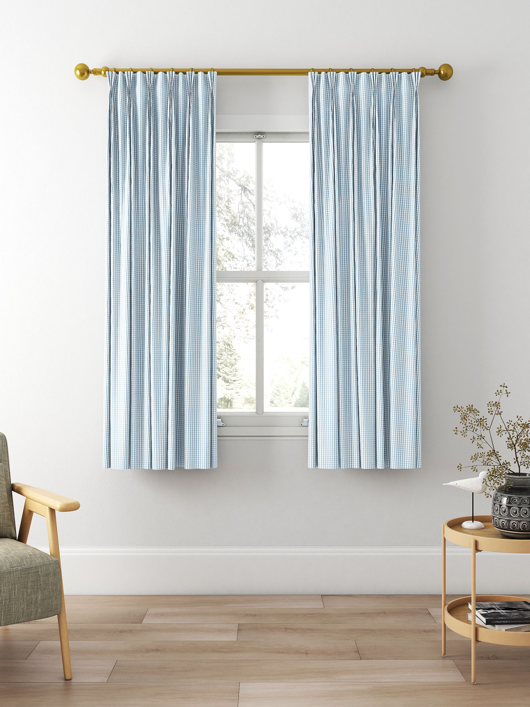 Clarke & Clarke Windsor Made to Measure Curtains, Chambray